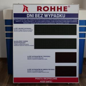 Tablica informacyjno-BHP LED 150cm x 100 cm 
